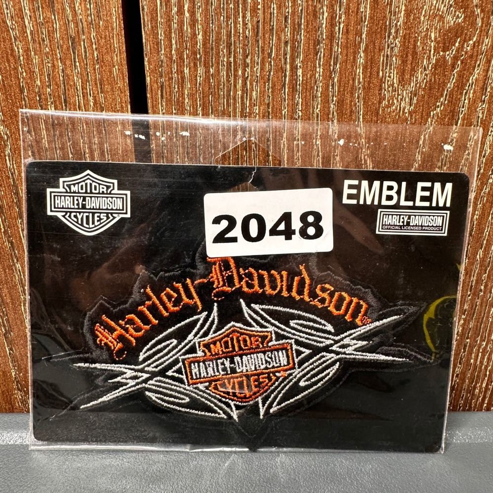 NEW 2007 Harley Davidson 5" Embroidered Sew Patch Emblem Orange Tribal Rare Y2K